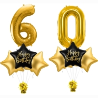 Balnkov buket 60. narozeniny erno-zlat