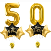 Balnkov set 50. narozeniny - erno-zlat
