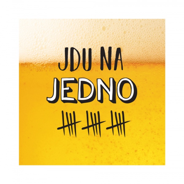 Dárková sklenice na pivo Jdu na jedno MojeParty cz