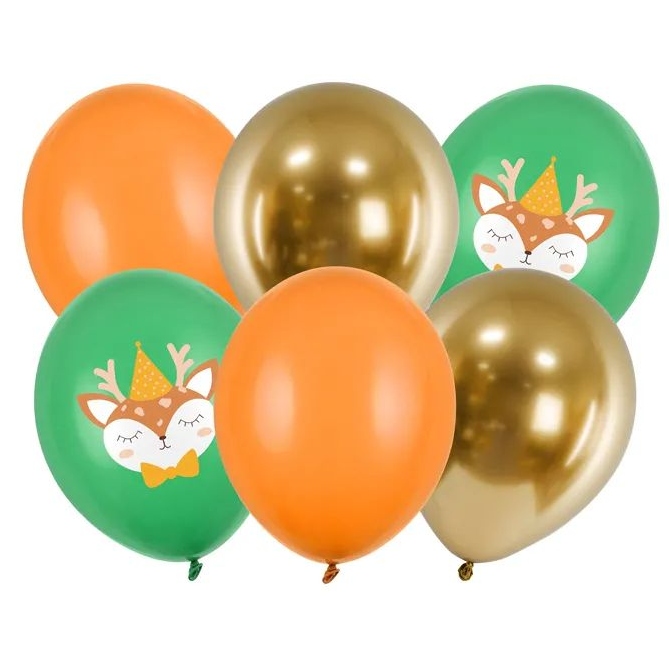 Balónky 30 cm, Jelínek, mix (1 balení / 6 ks)