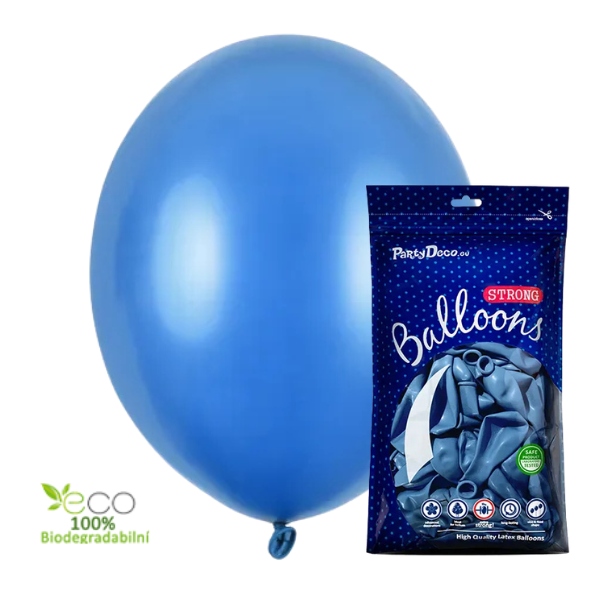 Balónky latexové metalické – 27 cm chrpová modř 100 ks