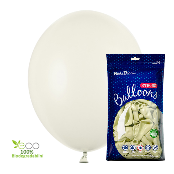 Balónky latexové metalické – 27 cm světlá šampaň 100 ks