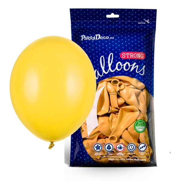 Balónky latexové pastelové medově žluté - 23 cm 100 ks