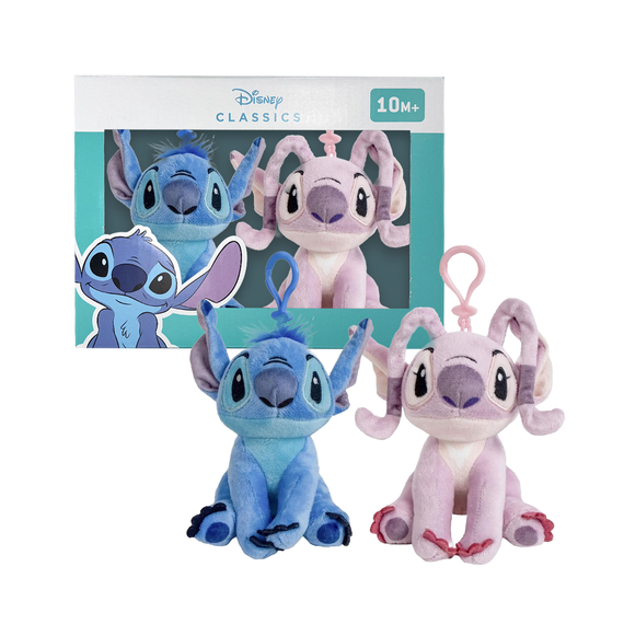 Sada plyšových klipů Stitch/Angel 2 ks