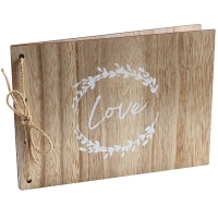 Svatební kniha dřevěná Love 30x22 cm