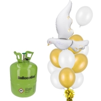 Helium set - Krtiny - balonkov buket - holubice s balonky