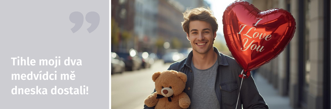 Valentýnské srdce a méďa