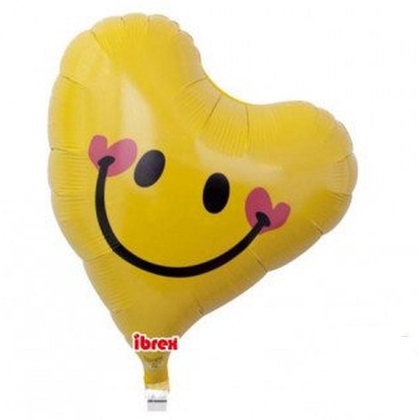 Levně Balónek fóliový Křivé Srdce Smile 35 cm