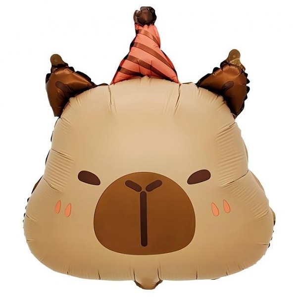 Balónek fóliový Hlava Kapybary 48x38 cm