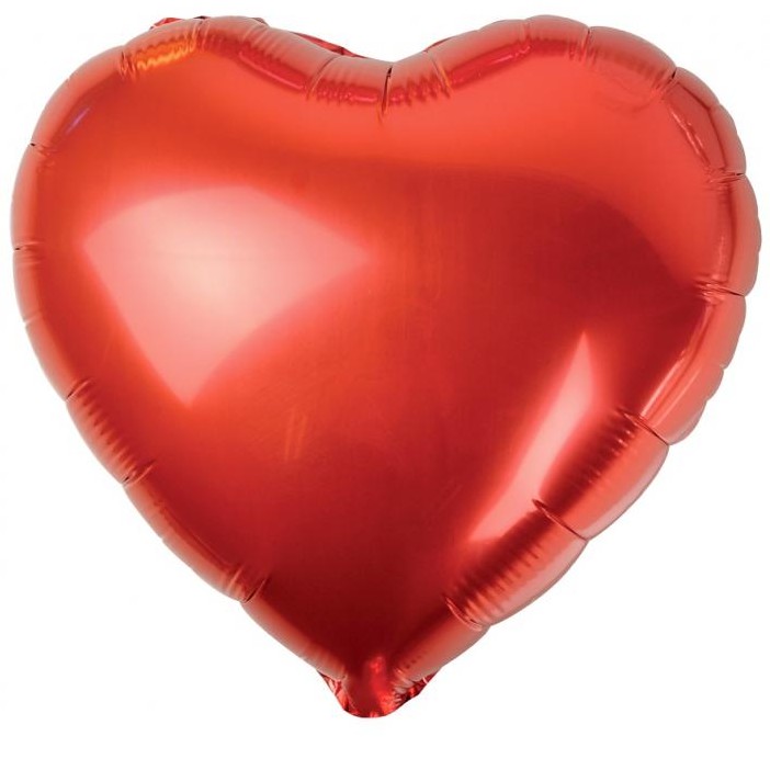 Balónek fóliový Srdce červené 36 cm