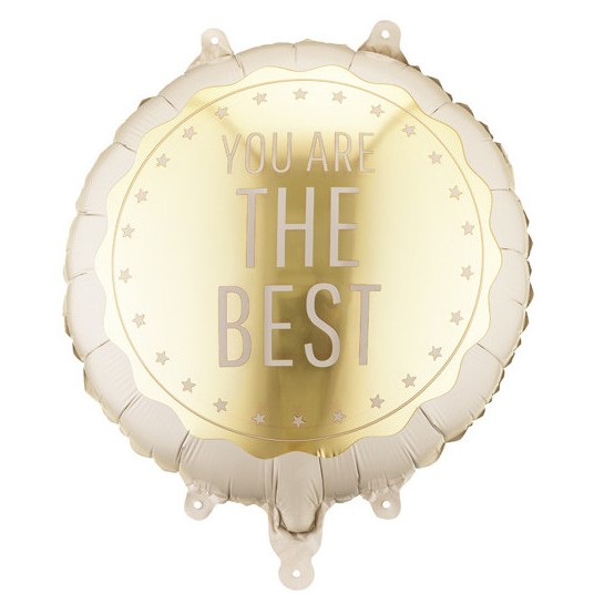 Balónek fóliový You Are The Best zlatý 35x35 cm