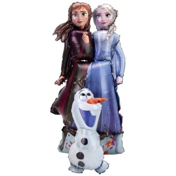 Balónek fóliový airwalker Frozen 2 Elsa, Anna, Olaf 147x68 cm