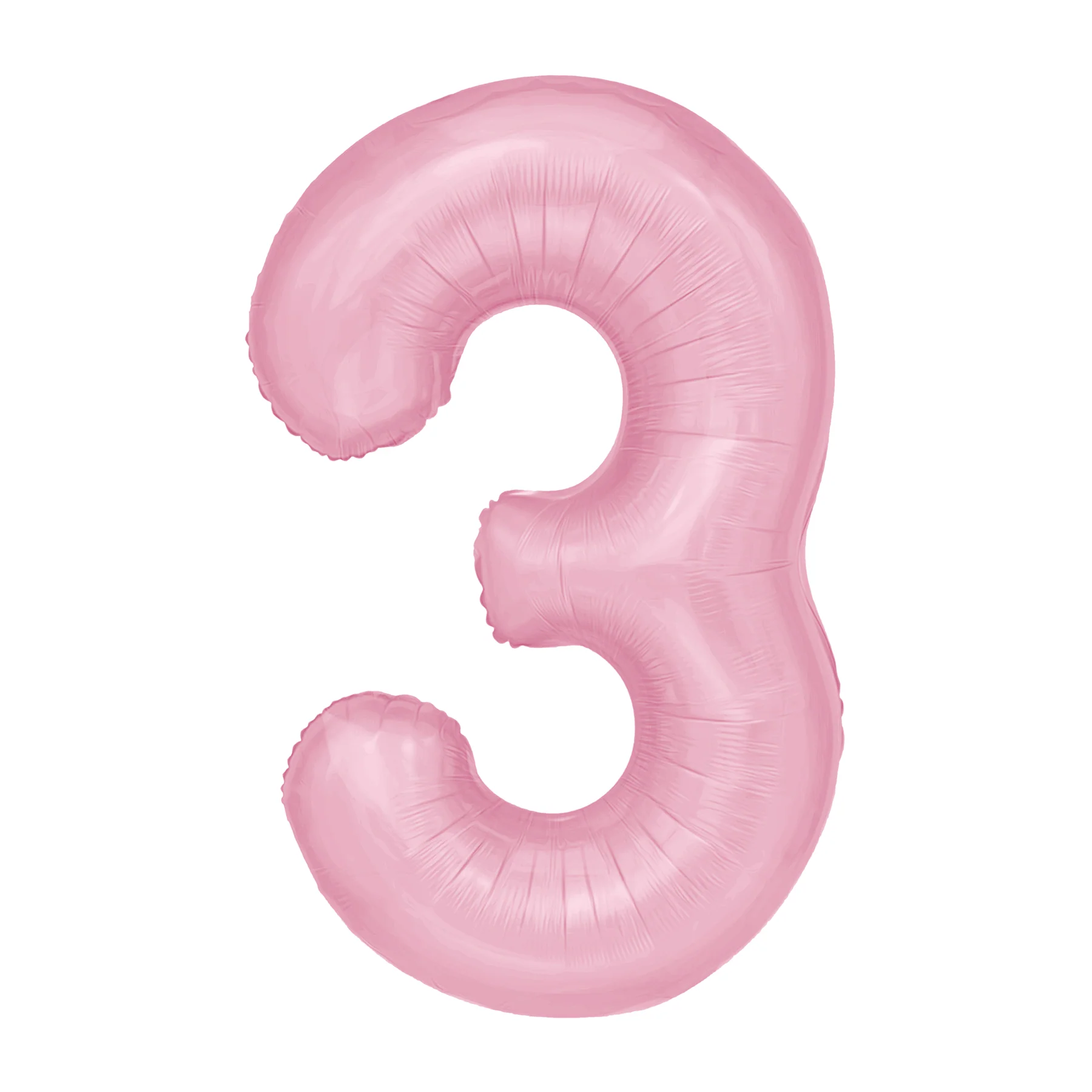 Balónek fóliový číslice 3 růžová 100 cm