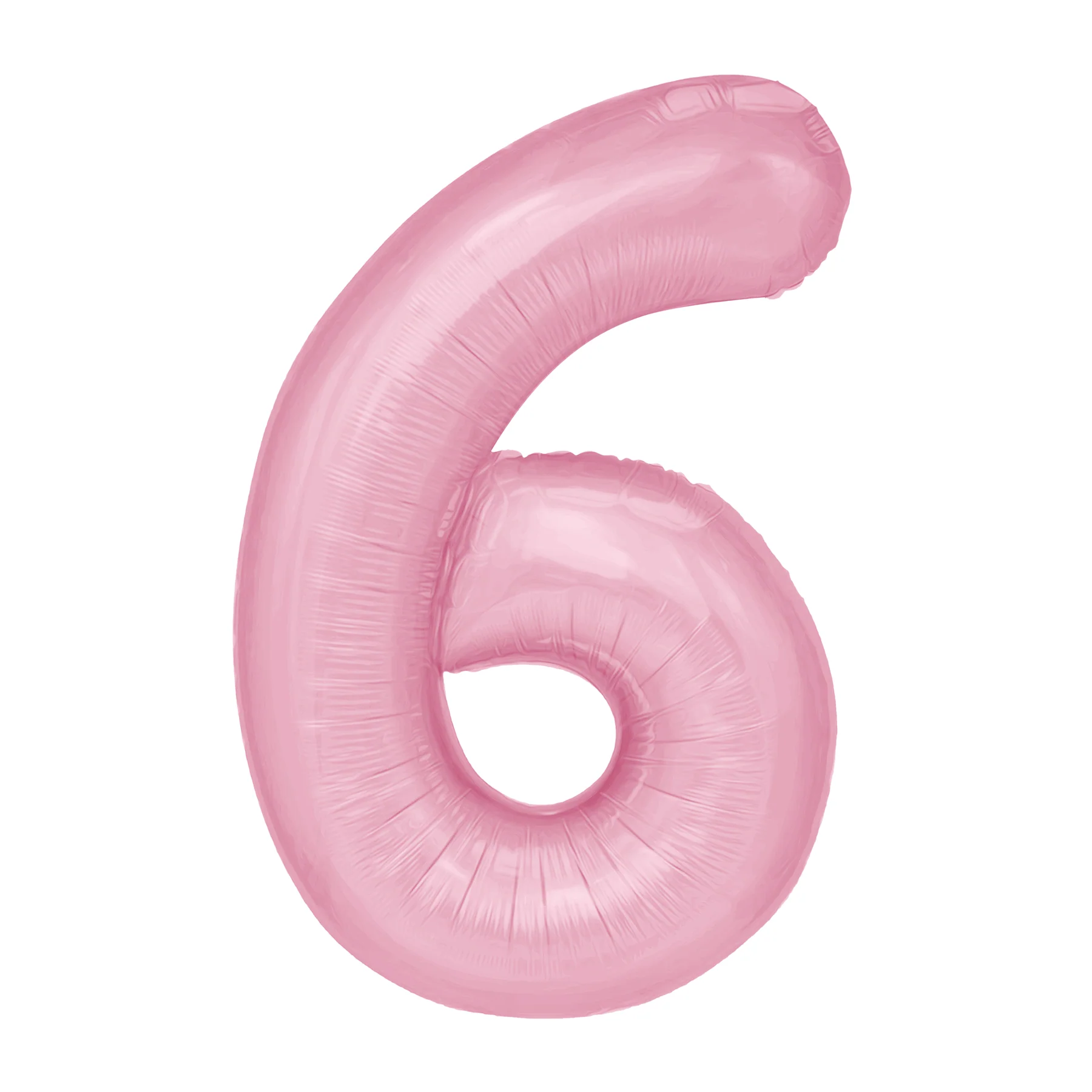 Balónek fóliový číslice 6 růžová 100 cm