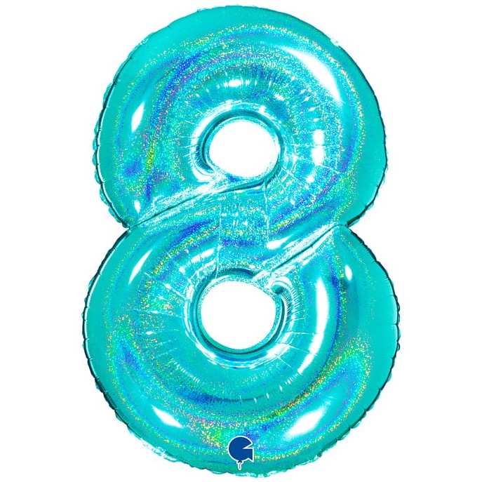 Balónek fóliový číslice 8 Tiffany 102 cm
