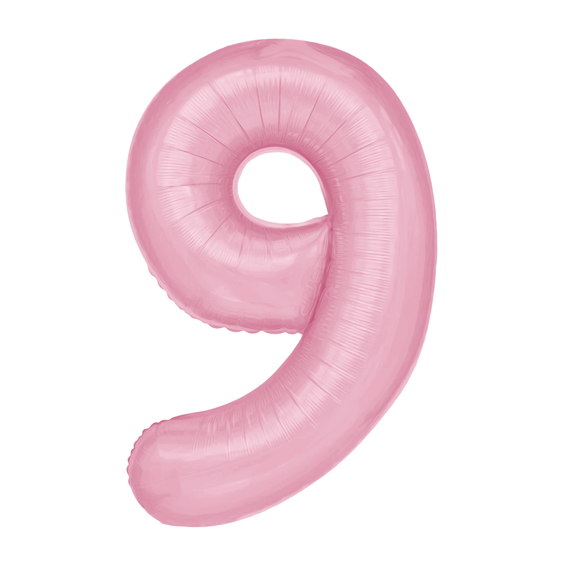Balónek fóliový číslice 9 růžová 100 cm