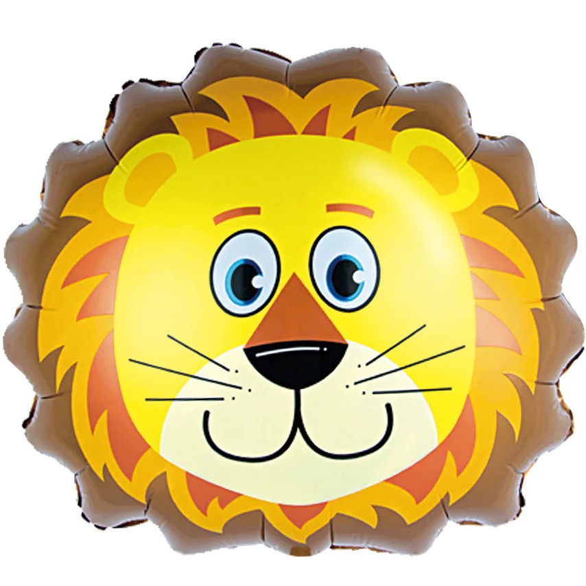 Balónek fóliový hlava Lva 31x28 cm
