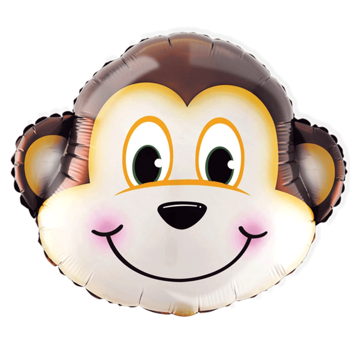Balónek fóliový hlava Opice 33x24 cm
