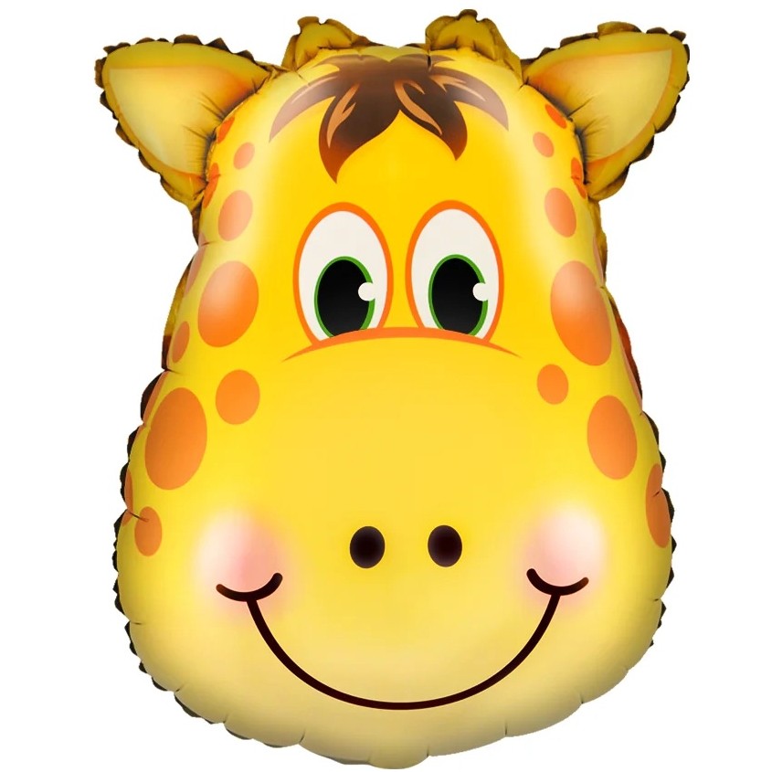 Balónek fóliový hlava Žirafy 46x63 cm