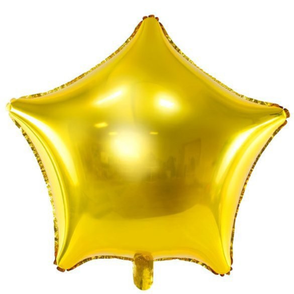 Balónek fóliový hvězda zlatá 50ks