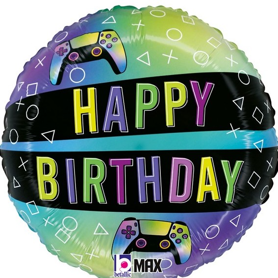 Balónek fóliový kruh HB herní 46 cm