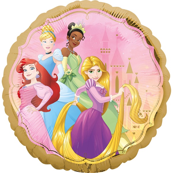Balónek fóliový kulatý Disney princezny 45cm