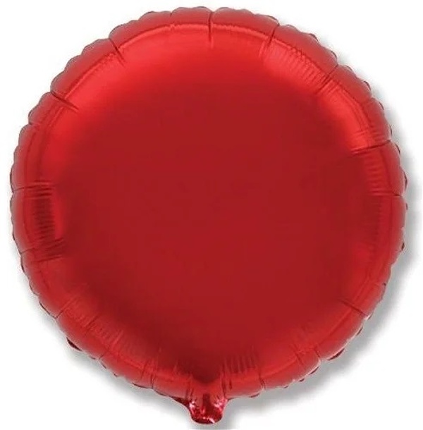 Balónek fóliový kulatý červený 46cm