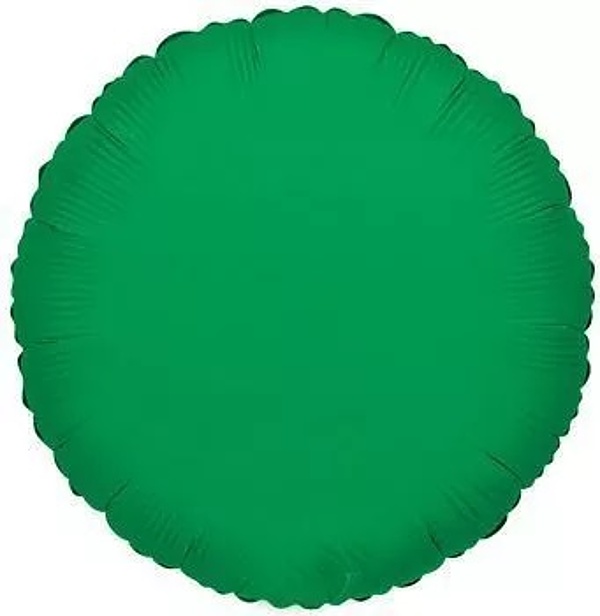 Balónek fóliový kulatý zelený 46cm