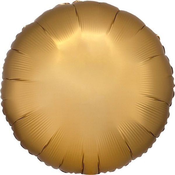 Balónek fóliový kulatý zlatý 46cm