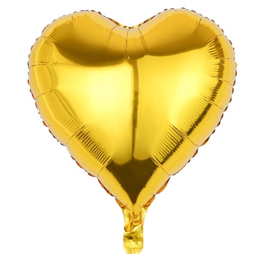 Balónek fóliový srdce zlaté 50ks