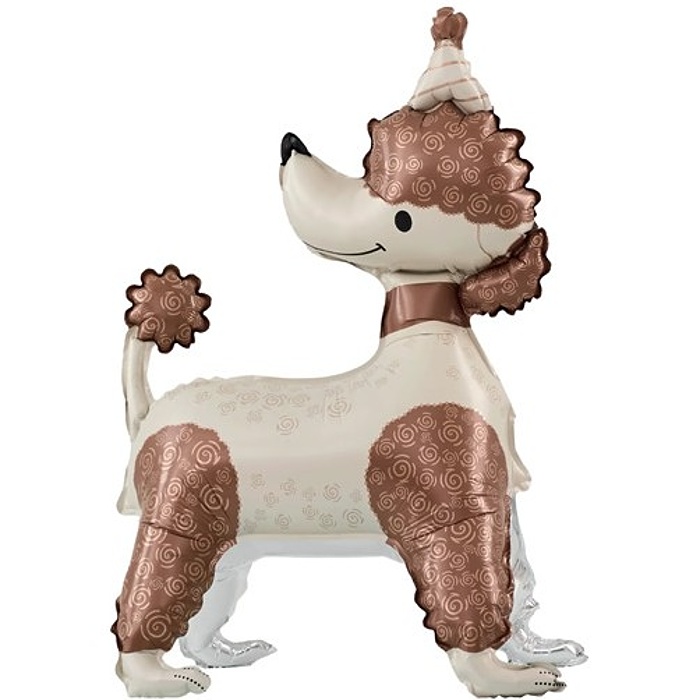 Balónek fóliový stojací Pudl s kloboukem 58x84cm