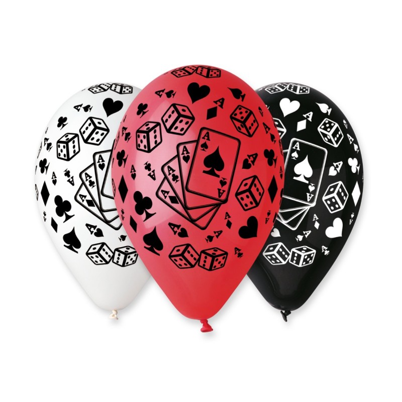 Balónek latexový Karty 30cm 1ks