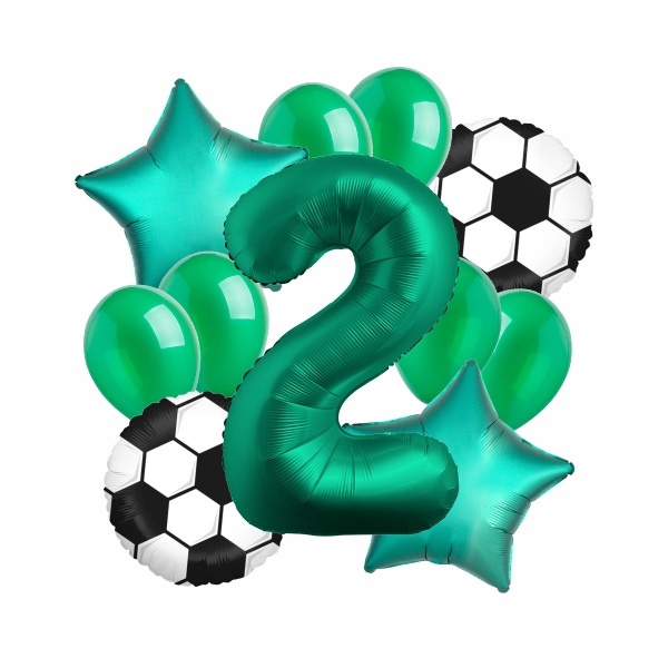 Balónkový buket 2. narozeniny Fotbal