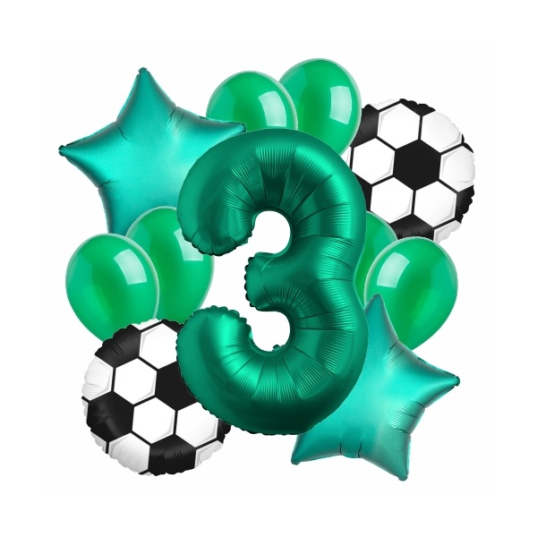 Balónkový buket 3. narozeniny Fotbal
