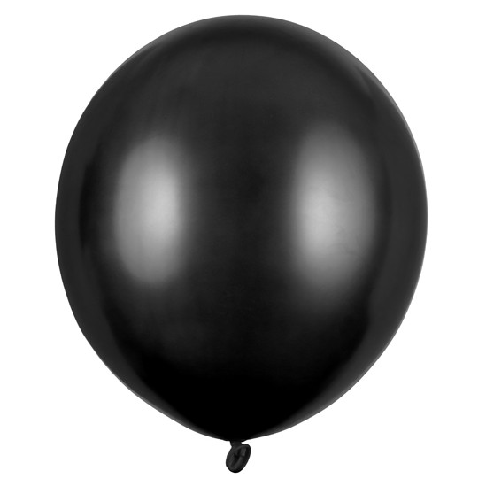 Balónky latexové metalické černé 43 cm 25 ks