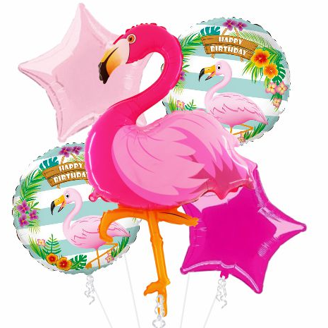 Balónová kytice Plameňák