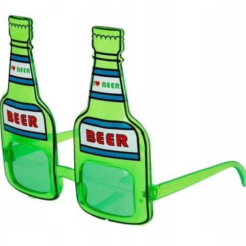Brýle lahve piva zelené