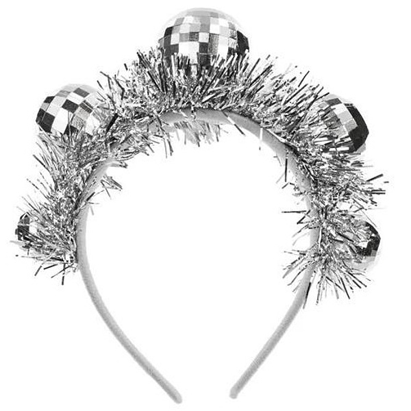 Čelenka disko-koule stříbrná