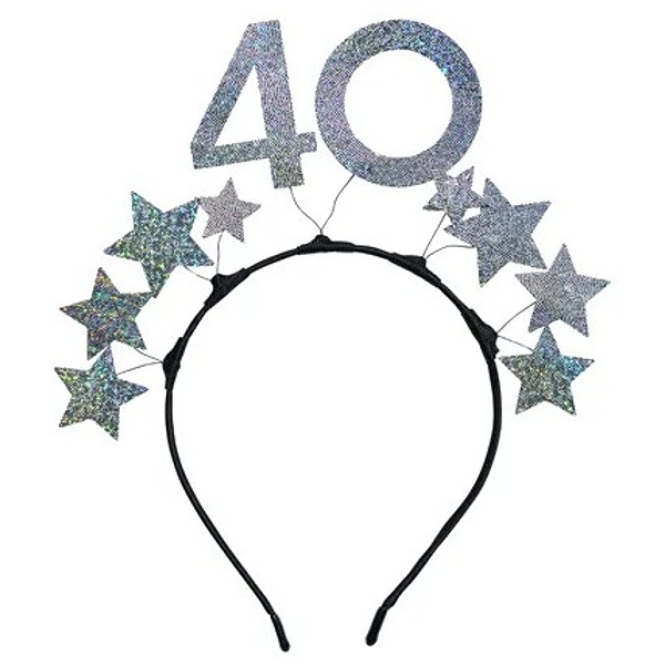 Čelenka s hvězdičkami stříbrná 40