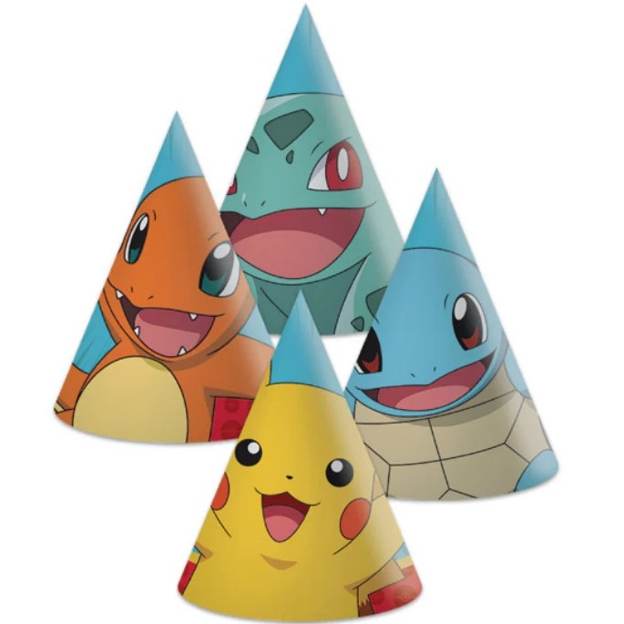 Čepičky papírové Pokemon 6 ks
