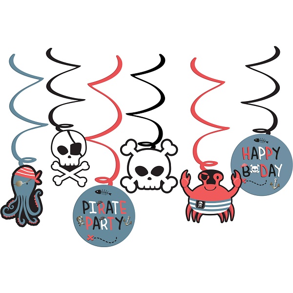 Dekorace závěsná Piráti 6 ks