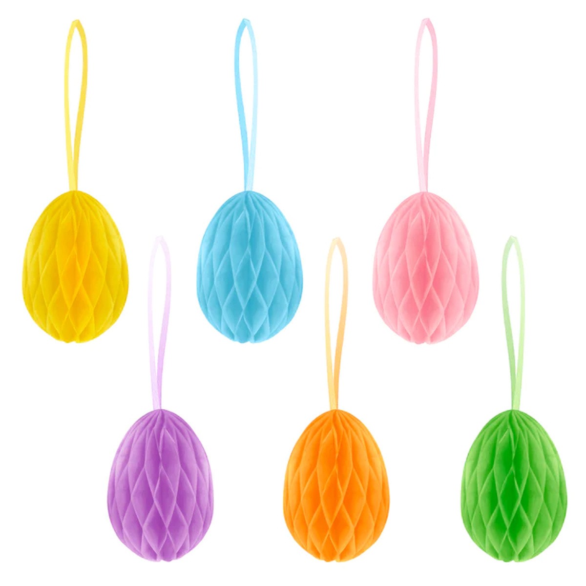 Dekorace závěsné Vajíčka barevný mix 6 ks