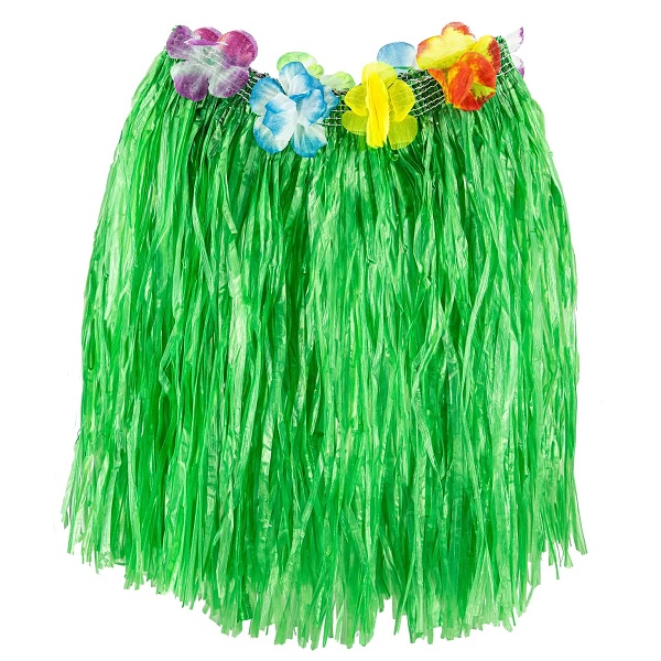 Havajská sukně zelená 40 cm
