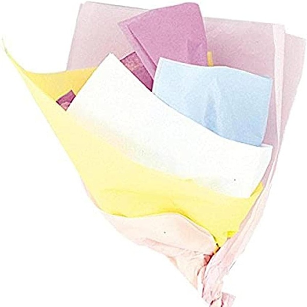 Hedvábné papíry mix barev pastel 10 ks