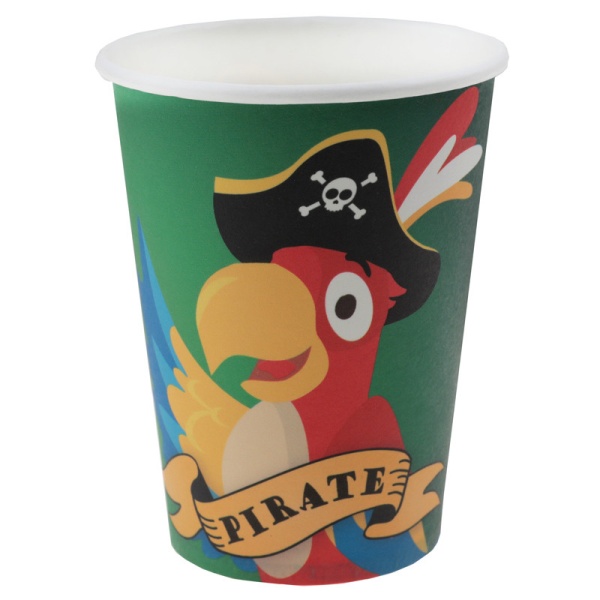 Pirátská party Malý pirát - Kelímky papírové 27 cl 10 ks