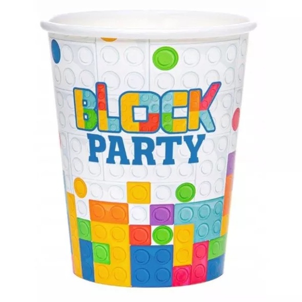 Kelímky papírové Block party 220 ml 6 ks