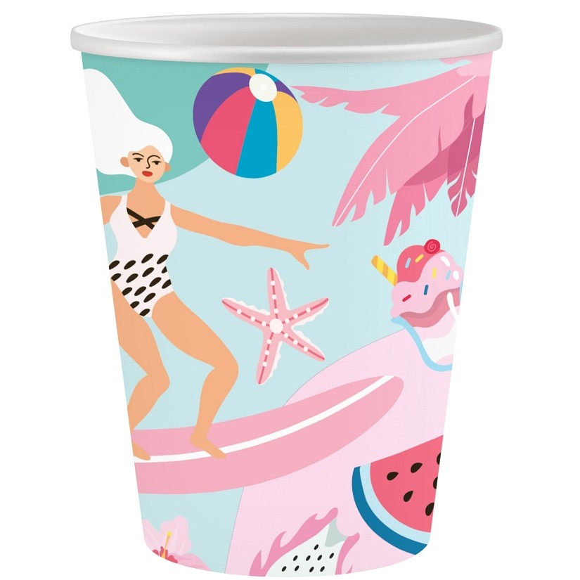 Kelímky papírové Surfing 250ml 6ks