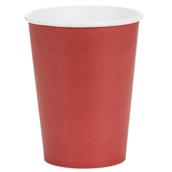 Kelímky papírové tmavě červené 250 ml 6 ks