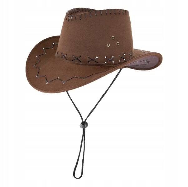 Klobouk kovbojský hnědý semišový