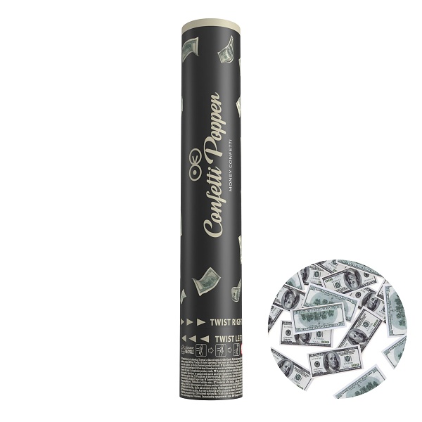 Konfety vystřelovací dolary 30 cm